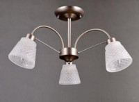  - Потолочная люстра Elvan LU-38460/3-E14-Si+Wh