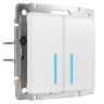 Сенсорный выключатель двухклавишный с функцией Wi-Fi Werkel белый W4520601 4690389171192 - Сенсорный выключатель двухклавишный с функцией Wi-Fi Werkel белый W4520601 4690389171192