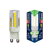  - Лампа светодиодная Uniel G9 5W 3000K прозрачная LED-JCD-5W/3000K/G9/CL GLZ09TR UL-00006748