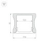 Профиль с экраном ALU-SLIM-H15-2000 ANOD+FROST (Arlight, Алюминий) - Профиль с экраном ALU-SLIM-H15-2000 ANOD+FROST (Arlight, Алюминий)