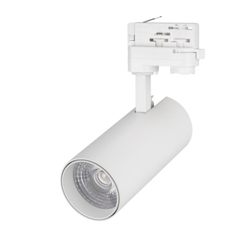 Светильник LGD-GERA-4TR-R74-20W Warm3000 (WH, 24 deg, 230V) (Arlight, IP20 Металл, 5 лет) Светильник подвесной для треков/шин 4 провода, 20Вт. Цвет свечения ТЕПЛЫЙ 3000K, световой поток 1800-2200лм, угол 24°, CRI>90. Корпус круглый, металл, цвет белый, IP20. Размеры DxHxL Ø74x160x170мм. Входное напряжение AC220-240V, мощность 20Вт. Драйвер встроенный (30-42V, 500mA).