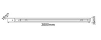  - Шинопровод однофазный с питанием и заглушкой Crystal Lux CLT 0.11 01 L2000 WH