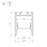 Профиль PDS-ZM-COMFY-2000 ANOD BLACK (Arlight, Алюминий) - Профиль PDS-ZM-COMFY-2000 ANOD BLACK (Arlight, Алюминий)