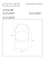  - Уличный светодиодный светильник Lucide Little Joe 06802/01/33