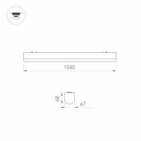  - Светильник ALT-LARGO-1500-40W Day4000 (WH, 120 deg, 230V) (Arlight, IP65 Пластик, 5 лет)