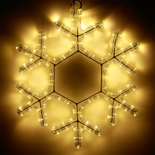 Фигура ARD-SNOWFLAKE-M7-450x375-108LED Warm (230V, 6.5W) (Ardecoled, IP65) Светодиодная фигура СНЕЖИНКА. Размер 450x375 мм. Цвет светодиодов ТЕПЛЫЙ БЕЛЫЙ (3000 К), постоянное свечение. 126 светодиодов. Напряжение питания 230 В, потребляемая мощность 7.5 Вт, степень пылевлагозащиты IP65. Фигура укомплектована проводом питания для подключения к сети 230 В (без вилки питания).