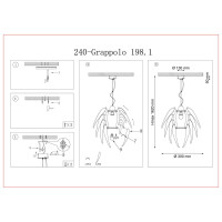  - Подвесной светильник Lucia Tucci Grappolo 198.1 Bianco