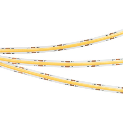 Лента COB-5000NANO-CSP-544-24V Warm3000 (8mm, 11.5W, IP65) (Arlight, -) Герметичная IP65 (нано) лента COB сплошной засветки без видимых светодиодов. Кристаллы CSP 544 шт/м. Цвет свечения ТЕПЛЫЙ 3000K, высокий индекс цветопередачи CRI>90, световой поток 880 лм/м, угол 140°. Мощность 11.5 Вт/м, питание 24 В. Размеры 5000х8х1,6 мм. Мин.отрезок 29,41 мм. Скотч 3М для установки. Пакет 5м. Цена за 1м. Гарантия 3 года. Обязательна установка на профиль.
