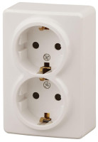  - Розетка ЭРА Эксперт 2х2P E Schuko 16A 250V 11-2205-02 Б0020692