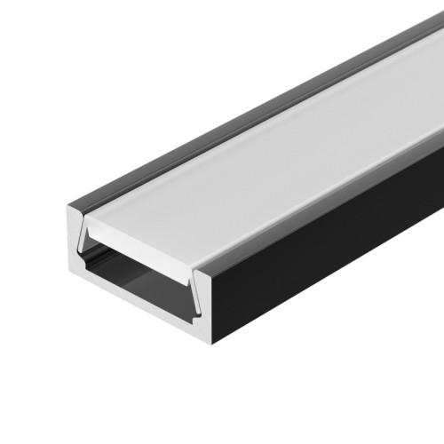 Профиль MIC-2000 ANOD Black (Arlight, Алюминий) Алюминиевый анодированный профиль для светодиодных лент и линеек. Анодированный в черный цвет (матовый). Габаритные размеры (L×W×H): 2000x15,2x6 мм. Ширина площадки для ленты 11,2 мм. Экраны, заглушки и другие аксессуары приобретаются отдельно. Цена за 1 метр.