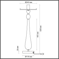  - Основа для настольной лампы Odeon Light Tower 4868/1T