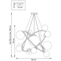  - Подвесная люстра Lightstar Croco 815417