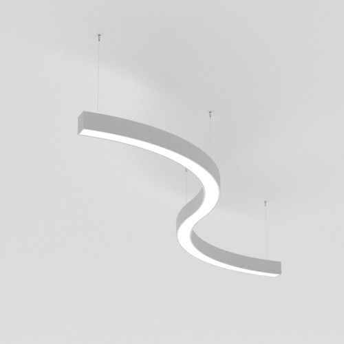 Светильник SP-LINE-HANG ARC-S3535-D800-65W Day4000 (WHITE, 230V) (Arlight, Металл) Светильник S-образный из  профиля SL-ARC-3535-D800-A90 WHITE, свечение вниз, цвет Дневной 4000 K.