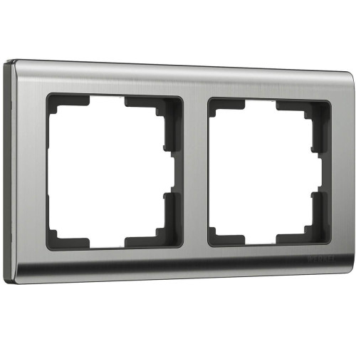 Рамка на 2 поста Werkel Metallic глянцевый никель W0021602 4690389159039 