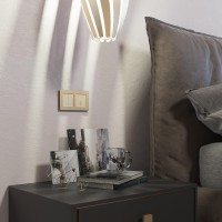  - Сенсорный выключатель двухклавишный с функцией Wi-Fi Werkel шампань W4520611 4690389171307