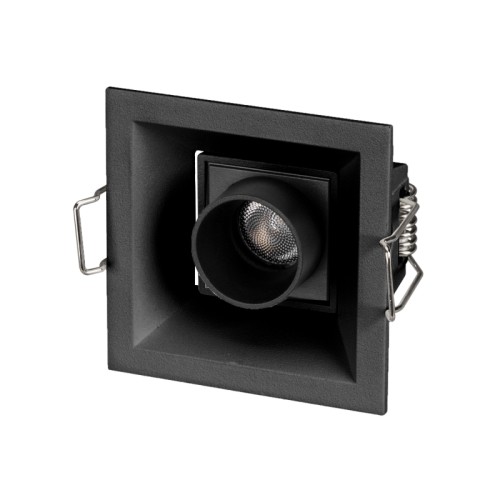 Светильник MS-ORIENT-BUILT-TURN-TC-S67x67-3W Warm3000 (BK-BK, 30 deg, 230V) (Arlight, IP20 Металл, 5 лет) Встраиваемый поворотный светильник. Мощность 3 Вт, св. поток 180 лм, 60 лм/Вт, теплый 3000 K, CRI>98, угол 30°, напряжение питания 230 В. Черный прямоугольный корпус из алюминия, экран PMMA, степень защиты IP20. Размер: длина 67 мм, ширина 67 мм, высота 50 мм. Монтаж встраиваемый, установочное отверстие длина 60 мм, ширина 60 мм. Драйвер 3-12 В, 500 мА, пульсация 