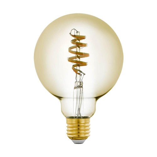 Лампа светодиодная филаментная диммируемая Eglo E27 5,5W 2200-6500K золотистая 12581 