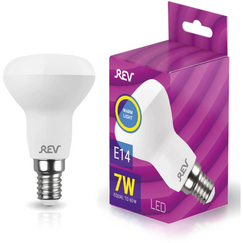 Лампа светодиодная REV R50 Е14 7W 2700K теплый свет рефлектор 32363 1 