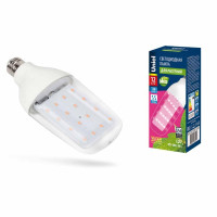  - Лампа светодиодная для растений Uniel E27 12W прозрачная LED-B82-12W/SPBR/E27/CL PLP33WH UL-00007647
