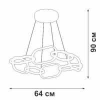  - Подвесная светодиодная люстра Vitaluce V4695-0/8S