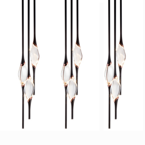 Подвесной светильник Pezzo 9 pearl black 
