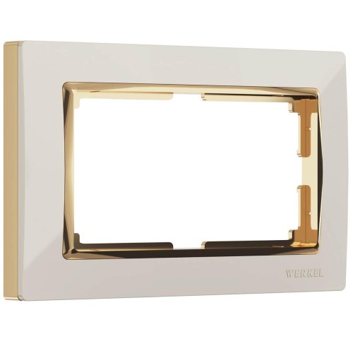 Рамка Werkel Snabb для двойной розетки слоновая кость/золото WL03-Frame-01-DBL-ivory/GD 4690389083853 