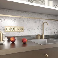  - Рамка Werkel Aluminium на 4 поста шампань алюминий W0041711 4690389158162