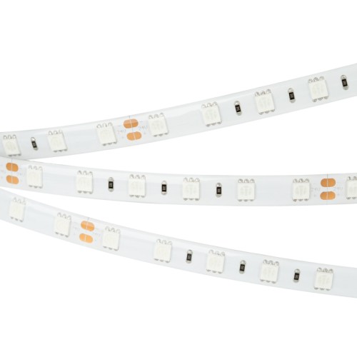 Лента RTW 2-5000SE 24V Green 2x (5060, 300 LED, LUX) (Arlight, 14.4 Вт/м, IP65) Поставка под заказ от 1000 м. Герметичная лента IP65 (силиконовое покрытие), светодиоды smd 5060, 60шт/м (300шт на 5м), белая плата 10мм, скотч 3М. Цвет ЗЕЛЕНЫЙ. Питание 24V, мощность 14.4 Вт/м (72 Вт на 5м), угол 120°. Размеры 5000х10x2.7мм. Мин.отрезок 100мм, 6 светодиодов. Цена за 1м.