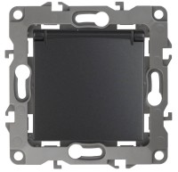  - Розетка ЭРА 12 2P E Schuko со шторками с крышкой 16A 250V 12-2103-05 Б0014697