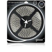  - Светодиодная влагозащищенная лента Gauss 9,6W/m 120LED/m 2835SMD холодный белый 5M 311000310
