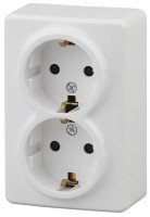  - Розетка ЭРА Эксперт 2х2P E Schuko со шторками 16A 250V 11-2206-01 Б0020694