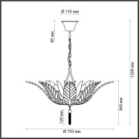  - Подвесная люстра Odeon Light Floweri 4838/8