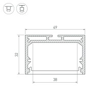  - Профиль SL-LINE-4932-3000 BLACK (Arlight, Алюминий)