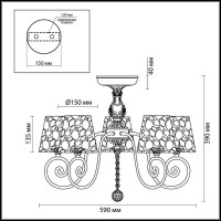  - Потолочная люстра Lumion Izidora 3465/5C