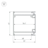  - Профиль BOX57-DUAL-2000 ANOD (Arlight, Алюминий)