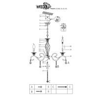  - Подвесная люстра Wedo Light Аэлита 65160.01.05.05