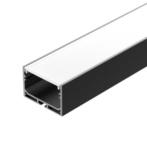 Профиль с экраном SL-LINE-4932-2500 BLACK+OPAL (Arlight, Алюминий) Комплект с экраном. Алюминиевый профиль для светодиодных лент и линеек. Цвет - черный RAL9005 (порошковая окраска). Габаритные размеры (L×W×H): 2500x49x32 мм. Ширина площадки для ленты 38 мм. Заглушки в комплекте (4 заглушки черного цвета, 16 шурупов). Крепления и подвесы приобретаются отдельно. Цена за комплект.
