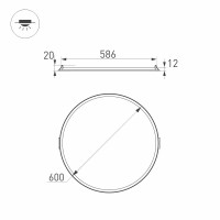  - Светильник DL-600A-48W White (Arlight, IP40 Металл, 3 года)