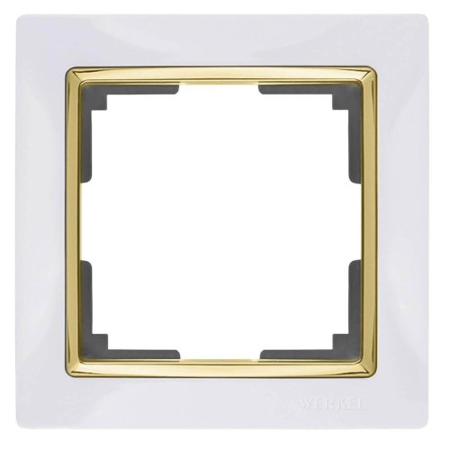 Рамка Werkel Snabb на 1 пост белый/золото WL03-Frame-01-white/GD 4690389083877 