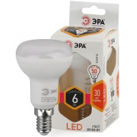  - Лампа светодиодная ЭРА E14 6W 2700K матовая LED R50-6W-827-E14 Б0028489