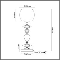  - Настольная лампа Odeon Light Bizet 4855/1T