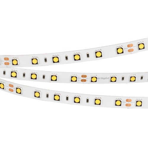 Лента RT 2-5000 24V Day5000 2x (5060, 300 LED, CRI98) (Arlight, 14.4 Вт/м, IP20) CRI98, гибкая лента LUX, светодиоды smd 5060, 60шт/м (300шт на 5м), белая плата 10мм, скотч 3М. Цвет БЕЛЫЙ ДНЕВНОЙ 4800-5200K. Питание 24V, мощность 14.4 Вт/м (72 Вт на 5м), угол 120°, очень высокая цветопередача CRI 95..98. Размеры 5000х10x2.2мм. Мин.отрезок 100мм, 6 светодиодов. Цена за 1м.