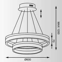  - Подвесная светодиодная люстра Zumaline Circle L-CD-01