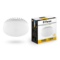  - Лампа светодиодная Feron GX53 15W 2700K Таблетка Матовая LB-454 25834