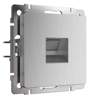 Розетка Werkel Ethernet RJ-45 серебряная рифленая WL09-RJ-45 4690389085062