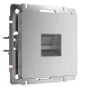 Розетка Werkel Ethernet RJ-45 серебряная рифленая WL09-RJ-45 4690389085062 - Розетка Werkel Ethernet RJ-45 серебряная рифленая WL09-RJ-45 4690389085062