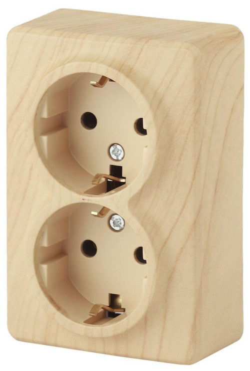 Розетка ЭРА Эксперт 2х2P E Schuko со шторками 16A 250V 11-2206-11 Б0020696 