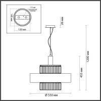  - Подвесная люстра Odeon Light Lepart 4840/6