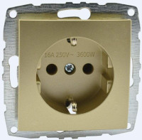  - Розетка 2К+З Mono Electric Despina/ Larissa 16A 250V винтовое подключение титан 500-002221-117