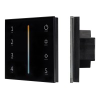  - Панель Sens SMART-P43-MIX Black (230V, 4 зоны, 2.4G) (Arlight, IP20 Пластик, 5 лет)
